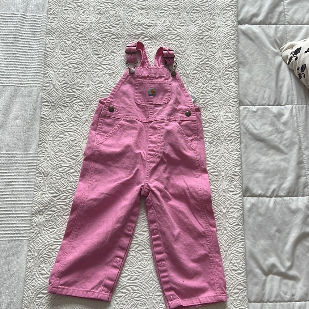 Child Pink Carhart Overalls